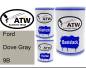 Preview: Ford, Dove Gray, 9B: 500ml Lackdose + 500ml Klarlack + 250ml Härter - Set, von ATW Autoteile West.